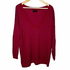 Hatch The Easy V Neck Wool Sweater Berry